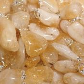 Citrine Chauffée - Pendentif pierre roulée