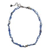 Cyanite Bleue - Collier pierre roulée