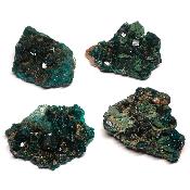 Dioptase - Pierre Brute n°05 (Lot de 4 pièces)