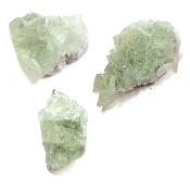Fluorine verte cristallisée - Pierre Brute n°03 (Lot de 3 pièces)
