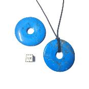 Howlite Teinte bleue- Donut