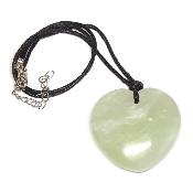 Jade de Chine avec cordon - pendentif coeur