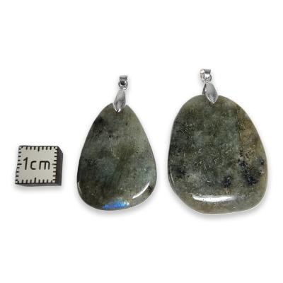 Labradorite - pendentif mini pierre plate