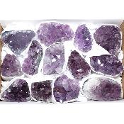 Améthyste morceaux - pierre brute n°09 ( Lot de 13 pièces )