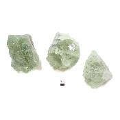 Fluorine verte cristallisée - Pierre Brute n°01 (Lot de 3 pièces)