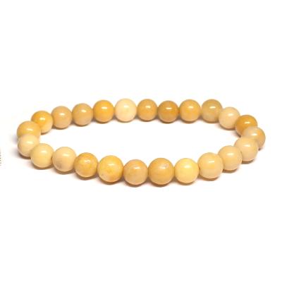 Jaspe Jaune - Bracelets Boules (Lot de 5 pièces)