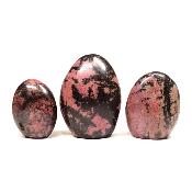 Rhodonite - Forme libre n°05 (Lot de 3 pièces)