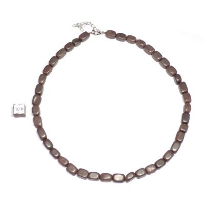 Hématite - Collier Roulé Carré