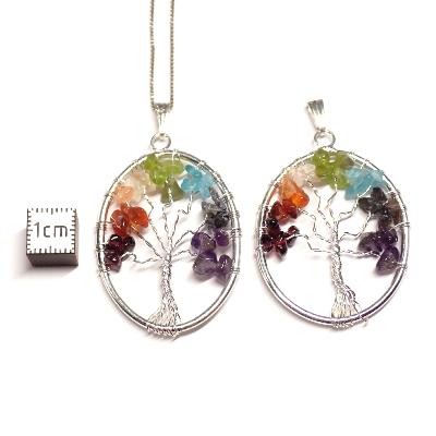 7 chakras - Pendentif Arbre en métal
