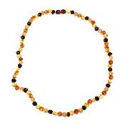 Ambre de la Baltique tricolores - Collier Roulé