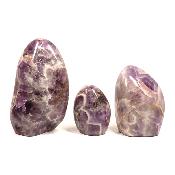 Améthyste à Chevrons - Forme libre n°11 (Lot de 3 pièces)