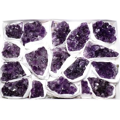 Améthyste morceaux - pierre brute n°02 ( Lot de 17 pièces )