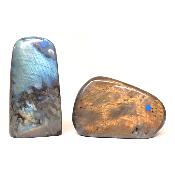 Labradorite "EE" - Forme libre n°32 (Lot de 2 pièces)
