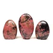 Rhodonite - Forme libre n°10 (Lot de 3 pièces)