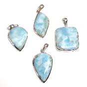 Larimar Pendentifs Argent (Lot de 4 pièces) 15745
