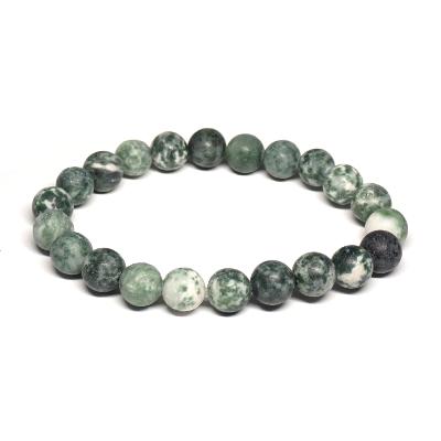 Agate Arbre Matte - Bracelet Boule 