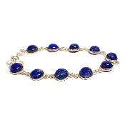 Lapis Lazuli - Bracelet Rond en Argent (Lot de 3 pièce)