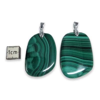 Malachite - pendentif mini pierre plate