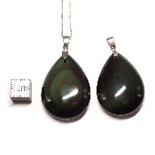 Obsidienne Oeil Celeste - Pendentif Goutte