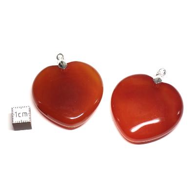 Cornaline - pendentif coeur