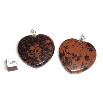 Obsidienne Acajou - pendentif coeur