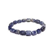 Sodalite - Bracelet pierre roulée carrée