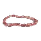 Tourmaline rose tube - Bracelet pierre roulée