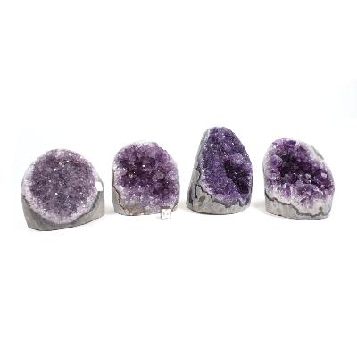 Améthyste mini géode - pierre brute n°05 ( Lot de 4 pièces )