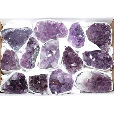 Améthyste morceaux - pierre brute n°09 ( Lot de 13 pièces )