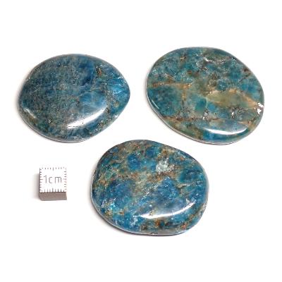 Apatite Bleue - pierres plates de Madagascar "A"