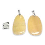 Calcite Orange - pendentif mini pierre plate