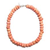 Corail Rose - Collier pierre roulée