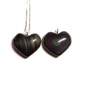 Obsidienne Oeil Celeste - Pendentif Coeur