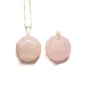 Quartz Rose - Pendentif dodécaèdre