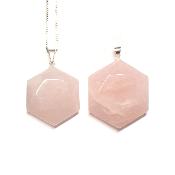 Quartz Rose - Pendentif Sceau de salomon