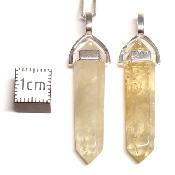 Citrine - Pendentif pointe bitermée