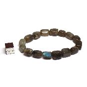 Labradorite - Bracelet pierre roulée carrée