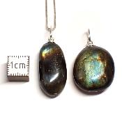 Labradorite Qualité "E" - Pendentif pierre roulée