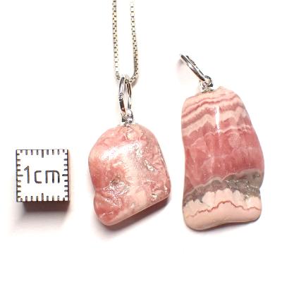 Rhodochrosite - Pendentif pierre roulée