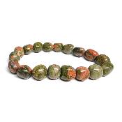 Unakite - Bracelet pierre roulée