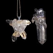 Cristal de Roche - Pendentif pierre brute Electroplated