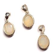 Opale d'Éthiopie Pendentifs Argent (Lot de 3 pièces) 15758