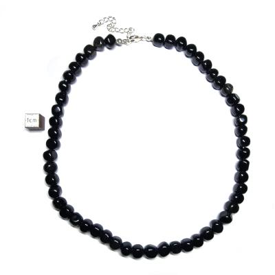 Obsidienne Oeil Celeste - Collier pierre roulée