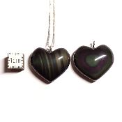 Obsidienne Oeil Celeste - Pendentif Coeur