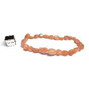 Pierre de Lune Orange - Bracelet mini pierre roulée