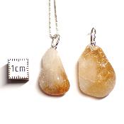 Citrine Chauffée - Pendentif pierre roulée