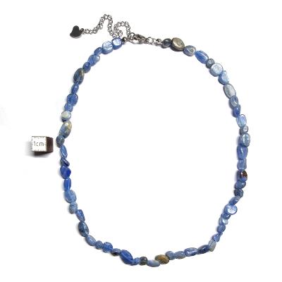 Cyanite Bleue - Collier pierre roulée