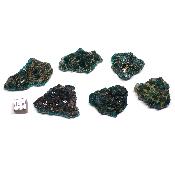 Dioptase - Pierre Brute n°09 (Lot de 6 pièces)