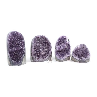 Améthyste mini géode - pierre brute n°04 ( Lot de 4 pièces )