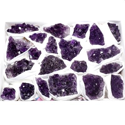 Améthyste morceaux - pierre brute n°08 ( Lot de 19 pièces )